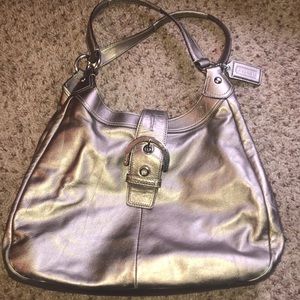 Bronze/gold coach purse!